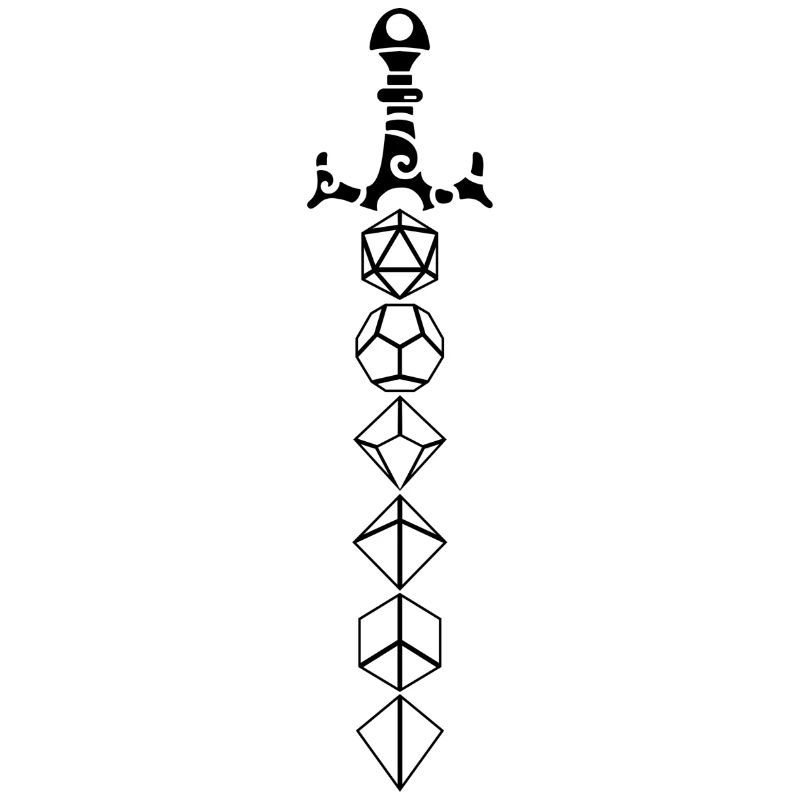 Épée de dés de donjon