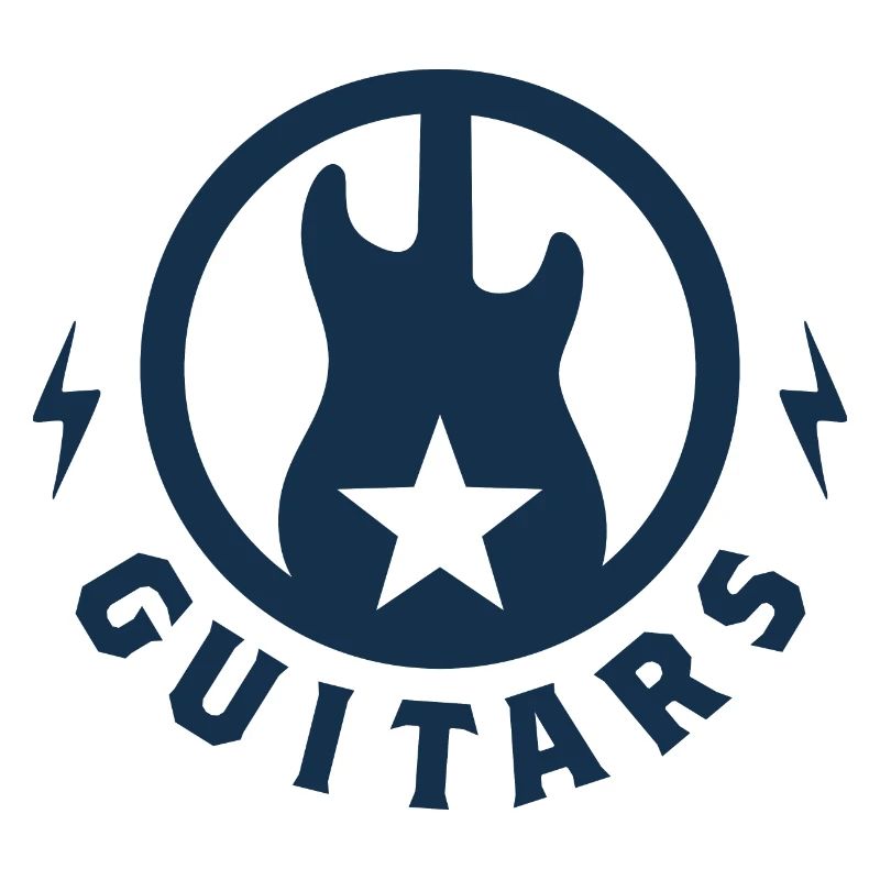 Guitares électriques, logo rétro