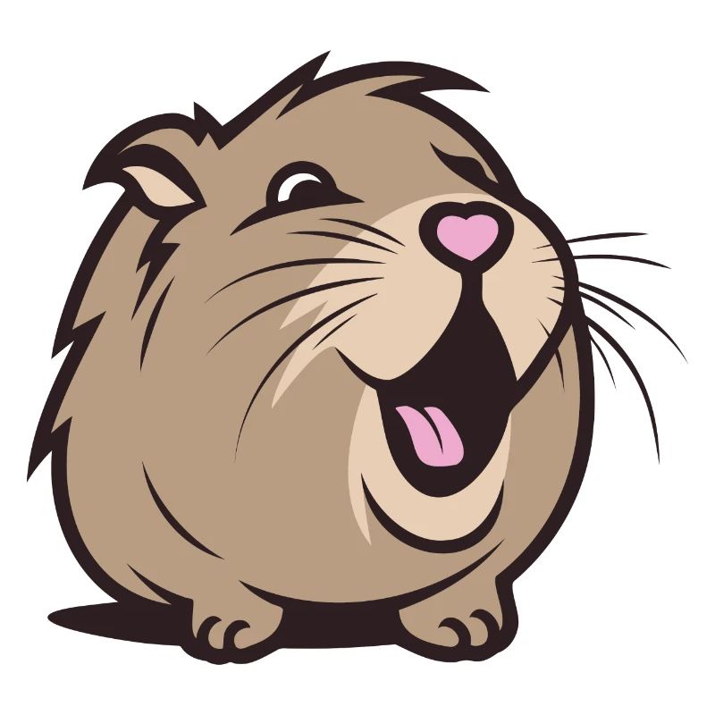 Capybara joyeux / Cobaye / Hamster – Cœur