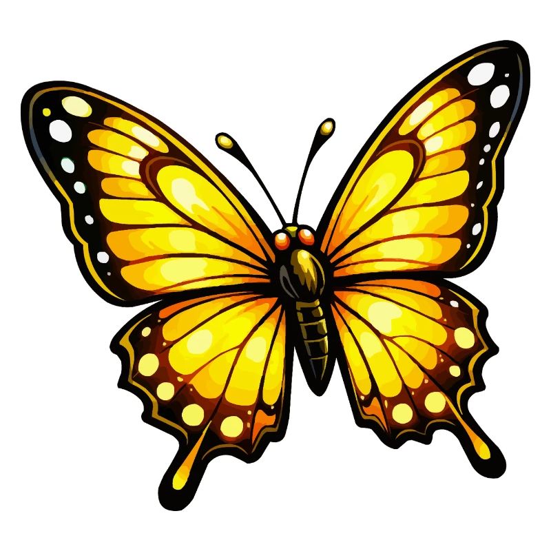Yellow Orange Butterfly Pattern