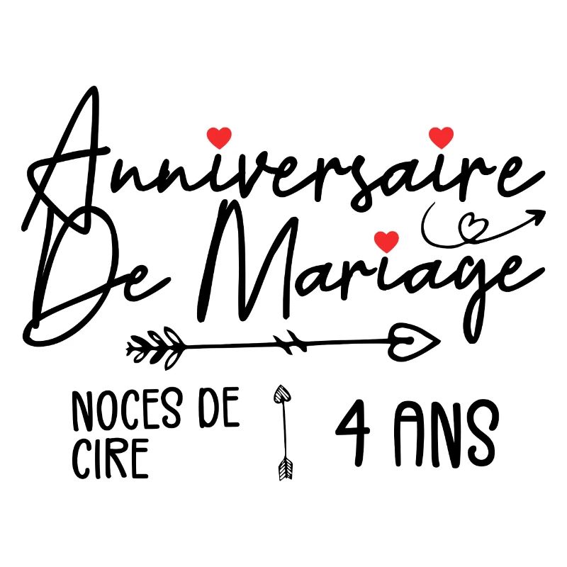 Anniversaire de mariage 4ans - Noce de Cire 4 ans
