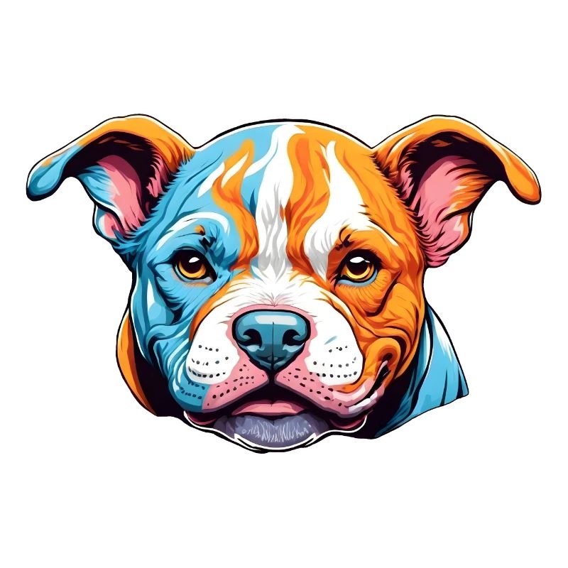 Boxer Chiens Chiot Logo Coloré