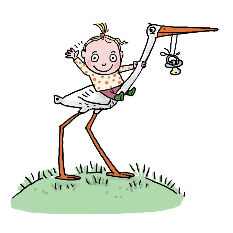 Ein süßes Mädchen ist geboren! So ein Glück!