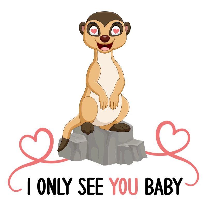 suricate de la Saint-Valentin ne vous voit que l’amour du bébé