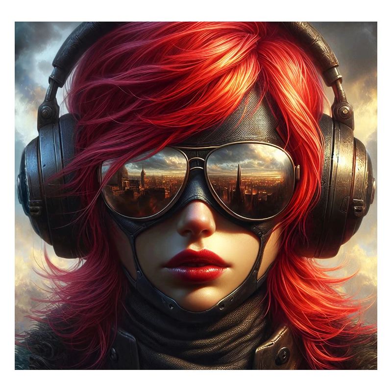 Red-haired aviator
