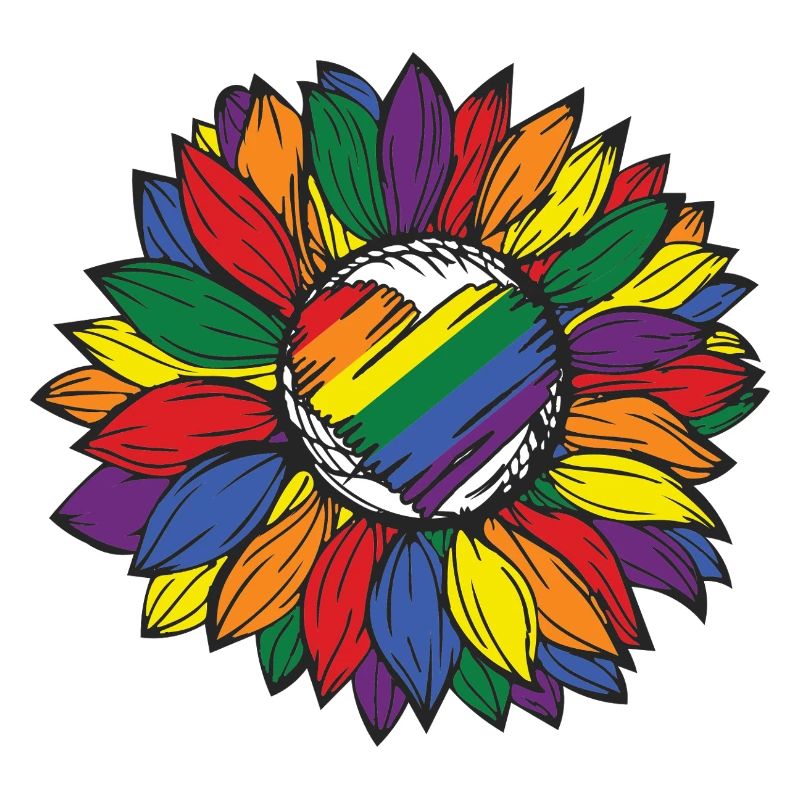 Regenbogen Sonnenblume Pride