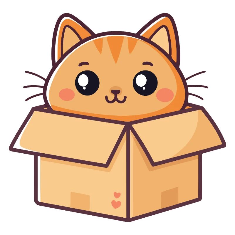 Charming Boxed Kitten