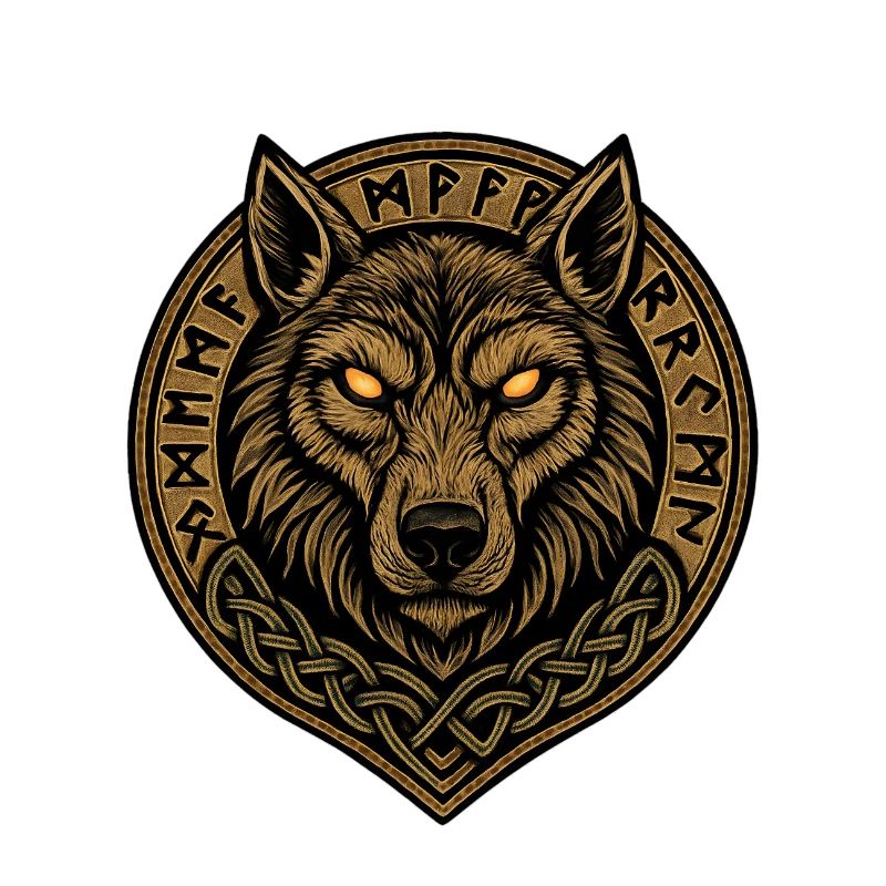 Wolfsmedaillon Runenwappen