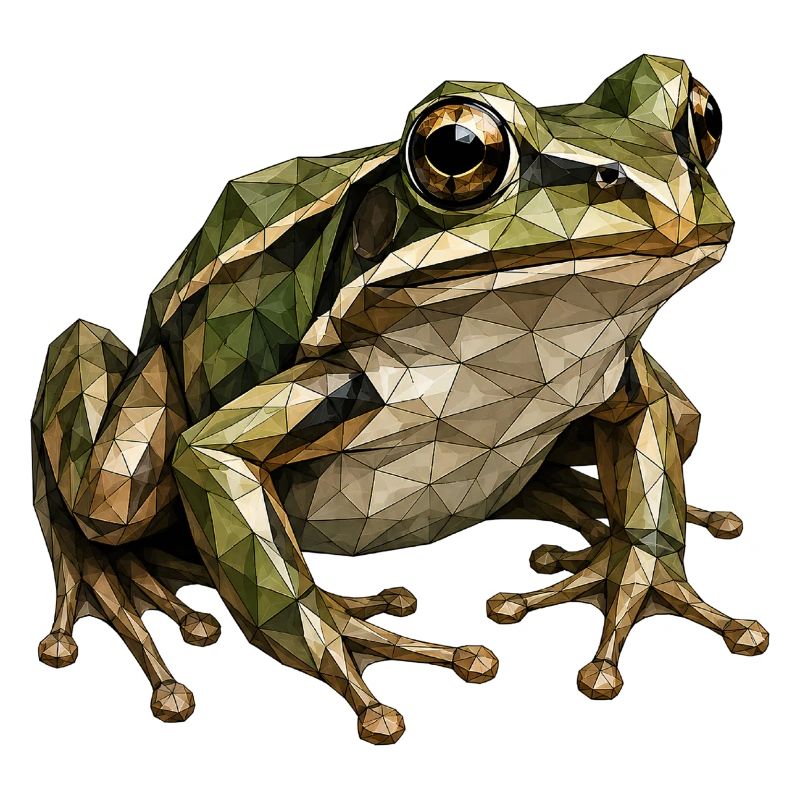 Geometrischer Frosch Polygonkunst