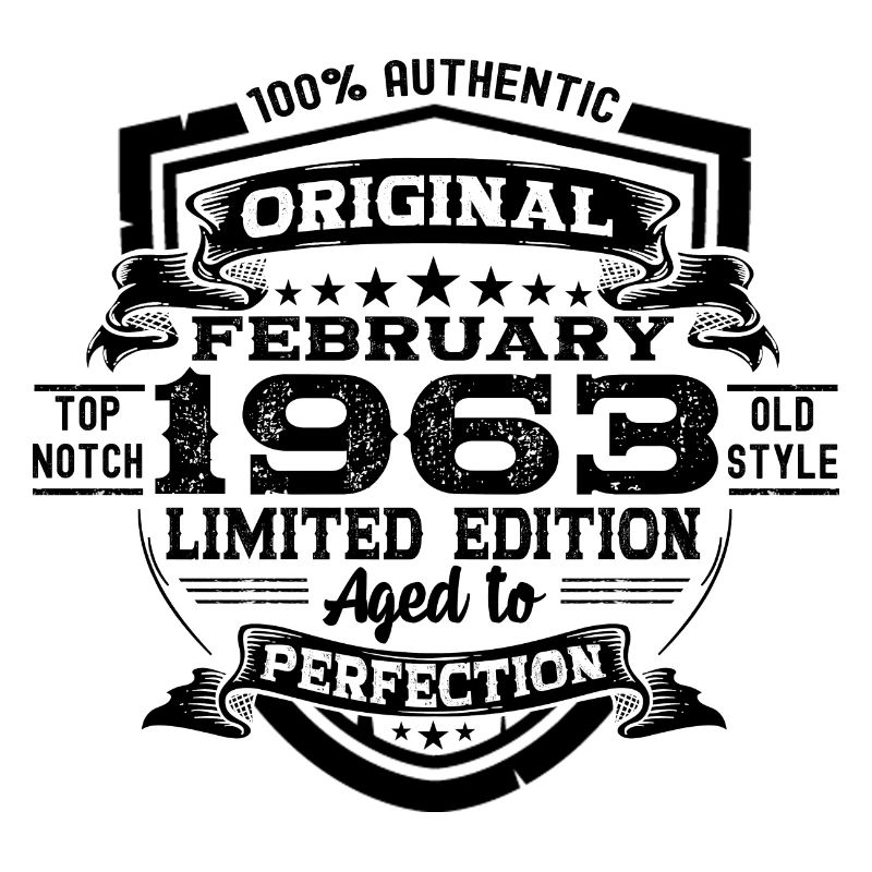 February Born 1963 Retro Birthday Gift