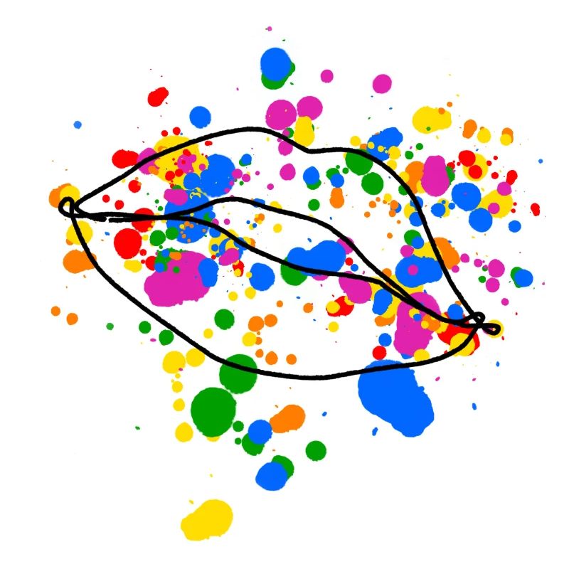 Queer Kissing Lips Design