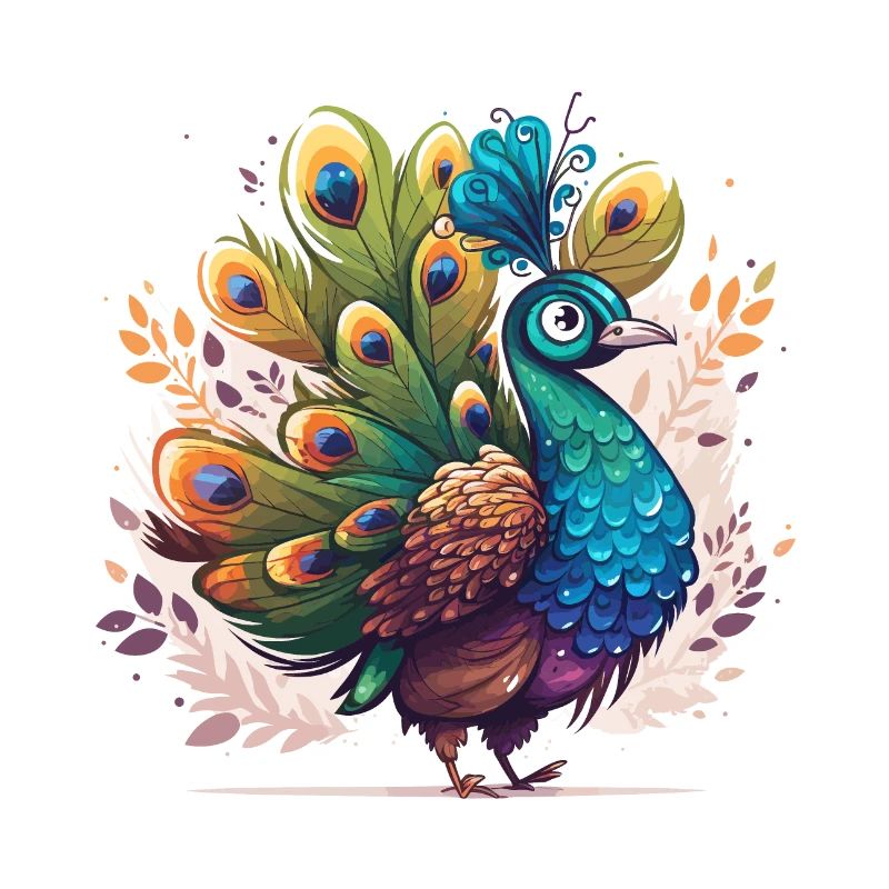 Peacock in full display