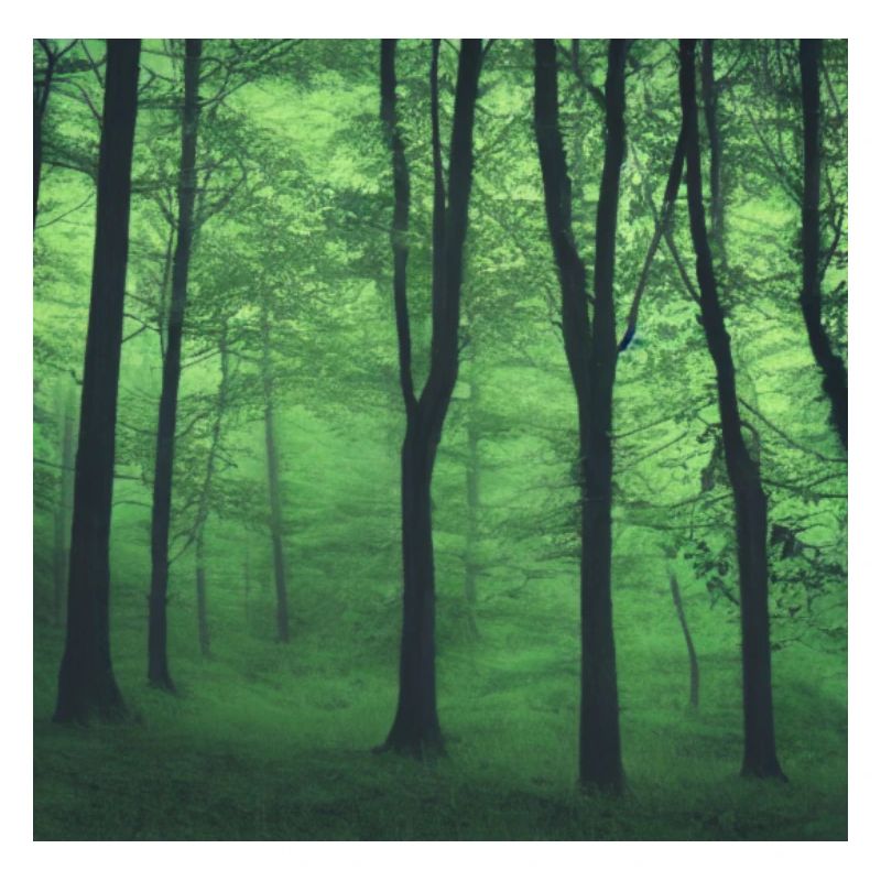 Mystical green forest