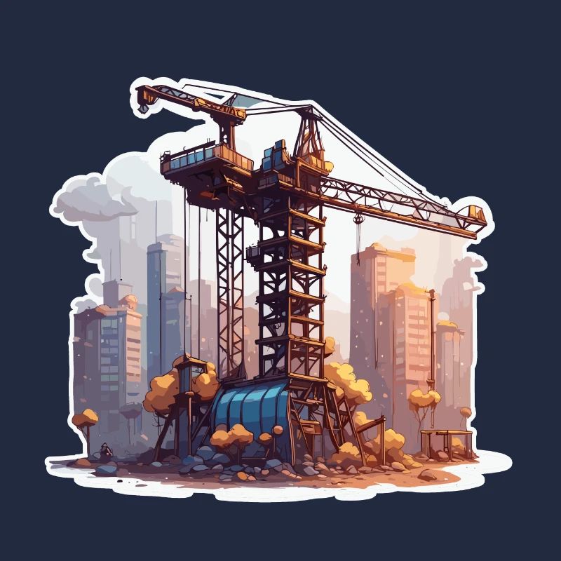 Kran / Baustelle / Seilwinde / Kransystem