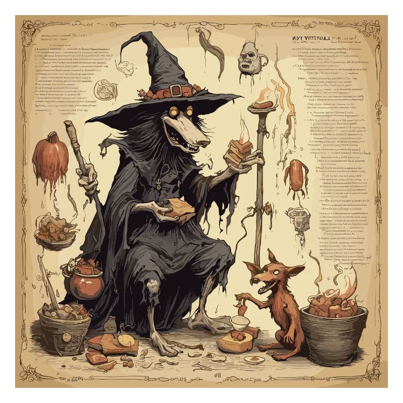 Manuel de la sorcière / grimoire / Halloween / automne