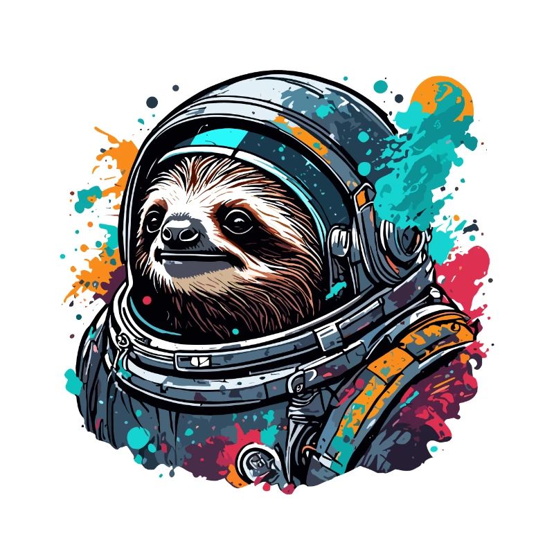 Astronaut / Space / Animal / Sloth / Spaceship