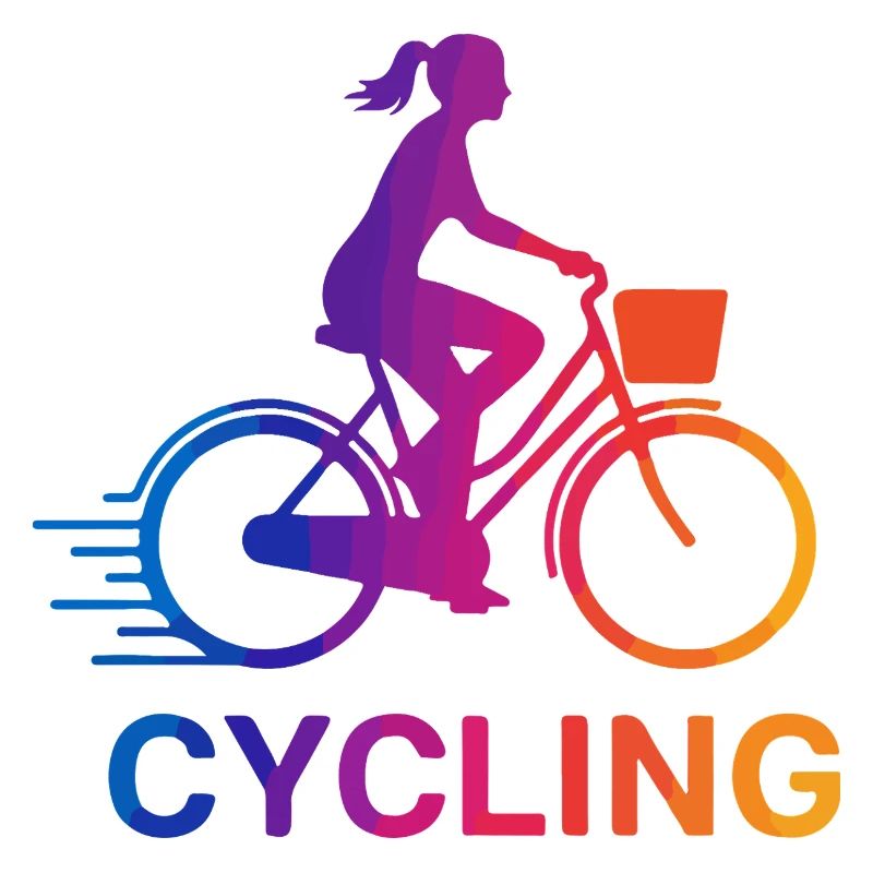 Rainbow Gradient Cyclist