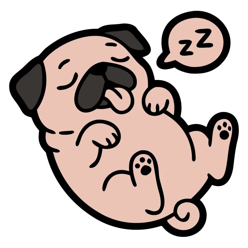 Sleeping Pug Dog Loafer