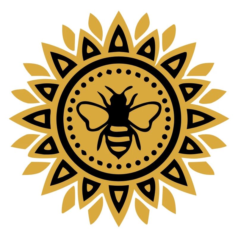 Mandala Bee Boho Yoga Beekeeping Bees