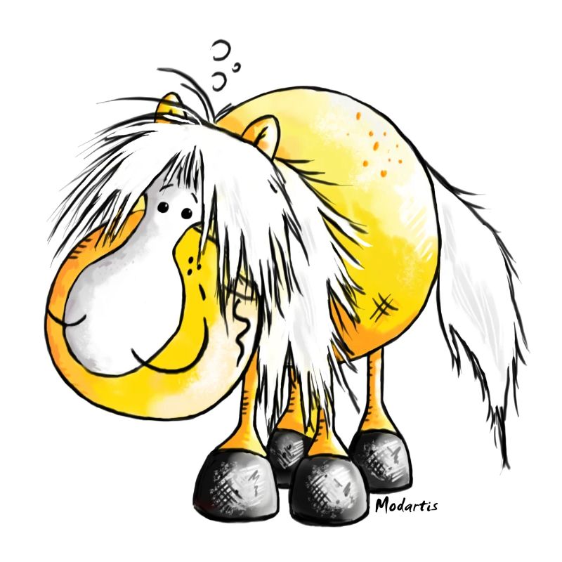 Haflinger - Pferd - Cartoon