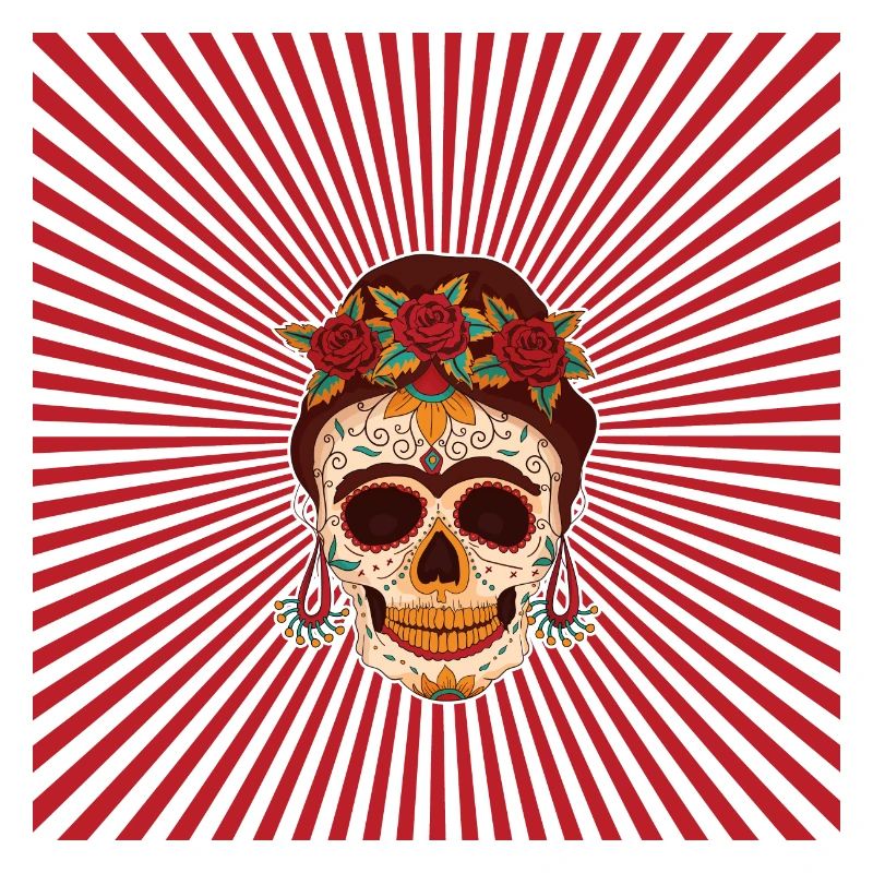 conception de l'affiche calavera sucre crâne crânes chingona