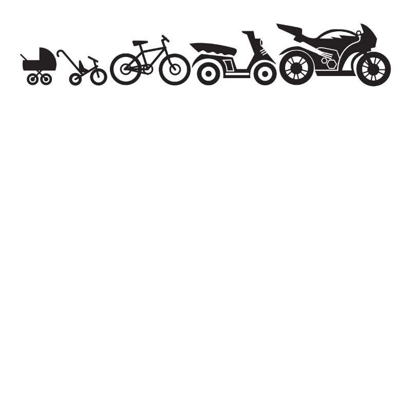 Motorrad Evolution Entwicklung Motorräder Lustig