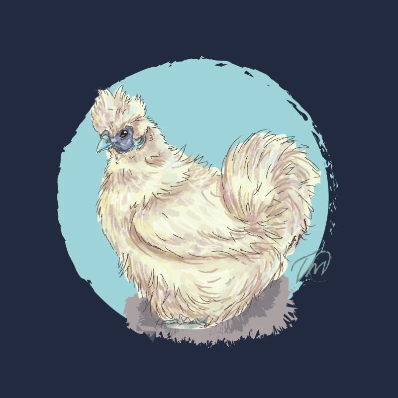 Weisses Seidenhuhn