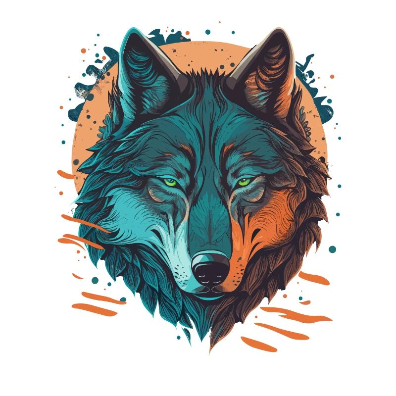 Erstaunliches Design eines Wolfes