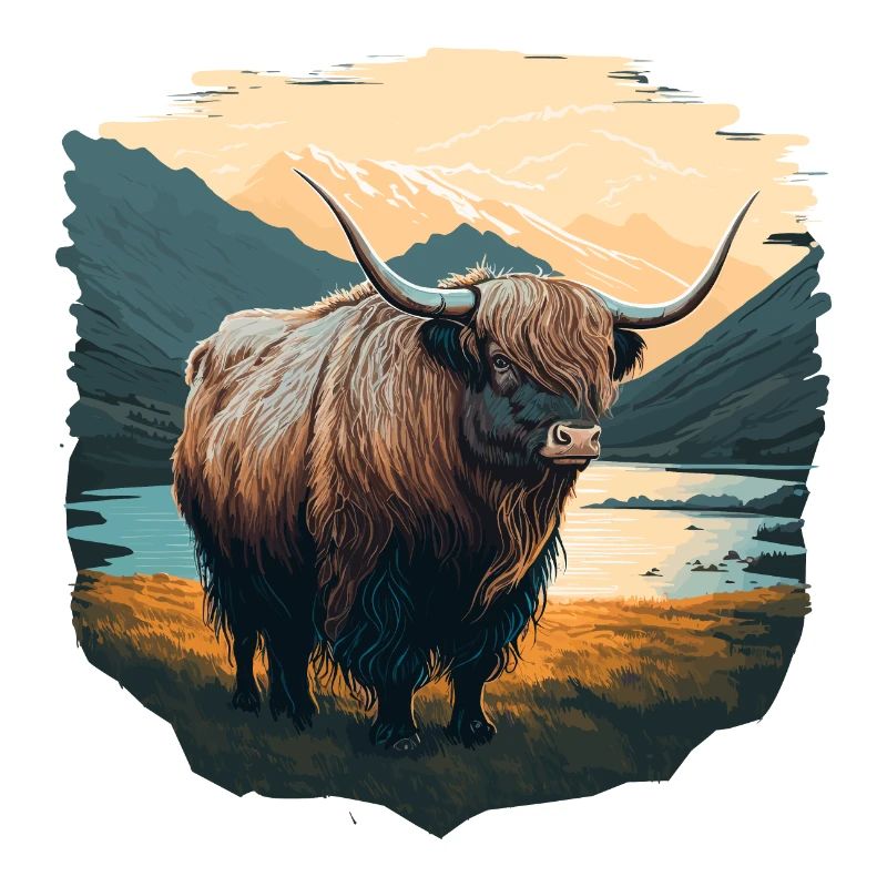 Yak avec lac
