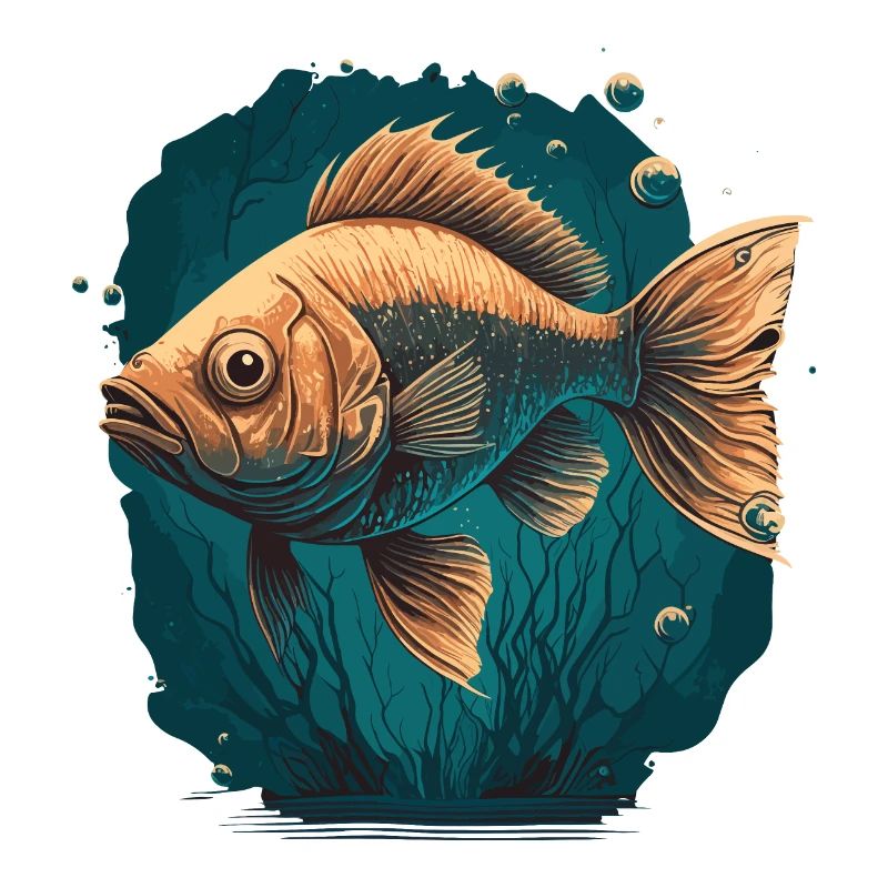 Deep Sea Fish Illustration