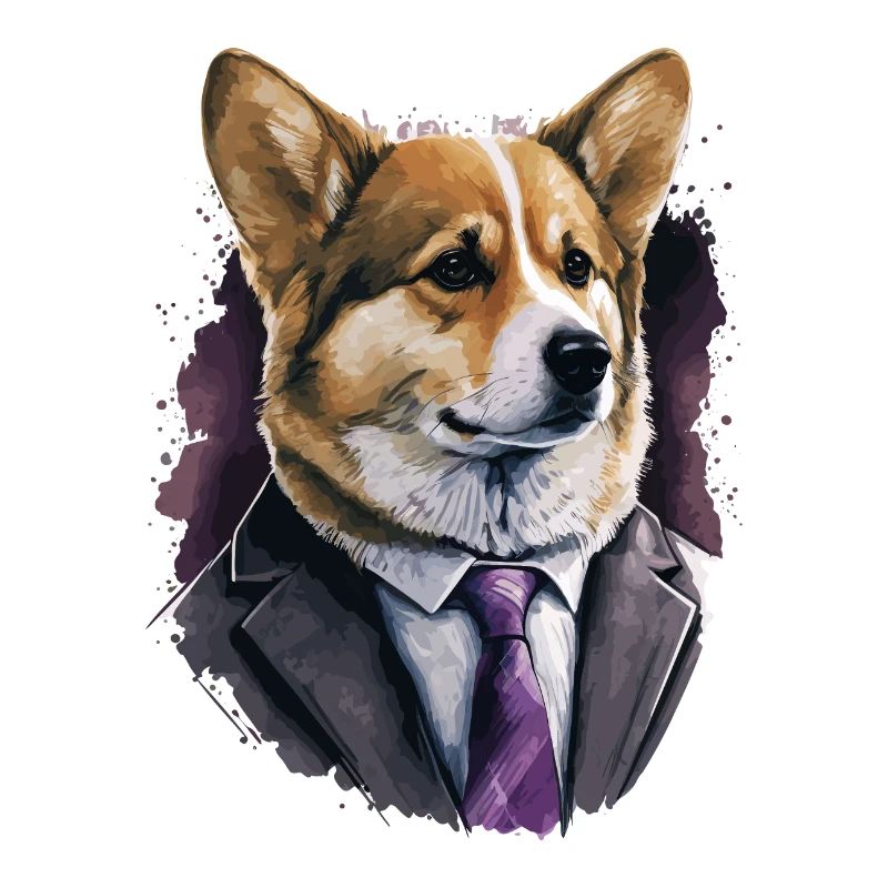 Fasionable eleganter Corgi