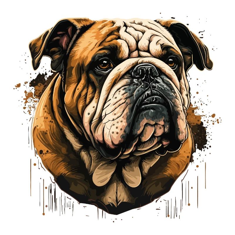 Visage de bouledogue