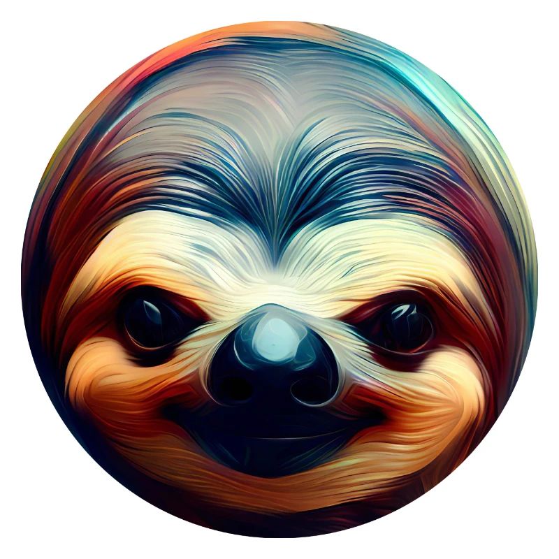 Colorful Abstract Sloth, Creative Animal Design