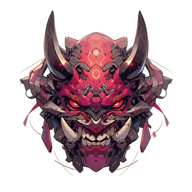 Futuristischer Samurai-Krieger Oni