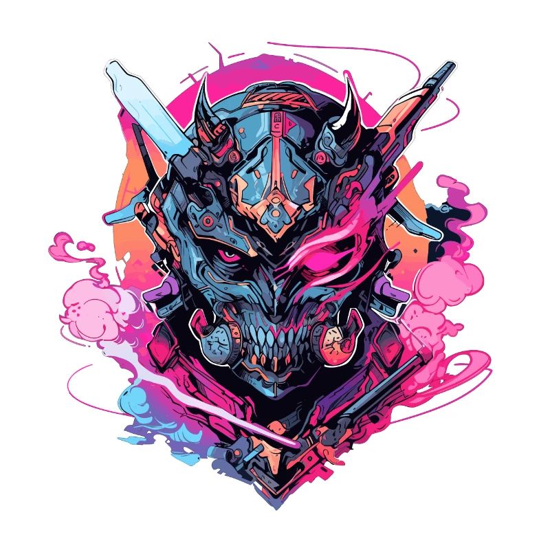 Futuristic Samurai Warrior Pop Art