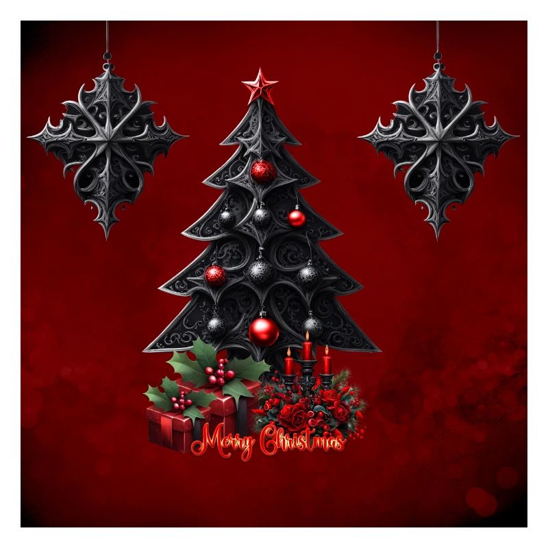 Wunderschöner gotischer Weihnachtsbaum