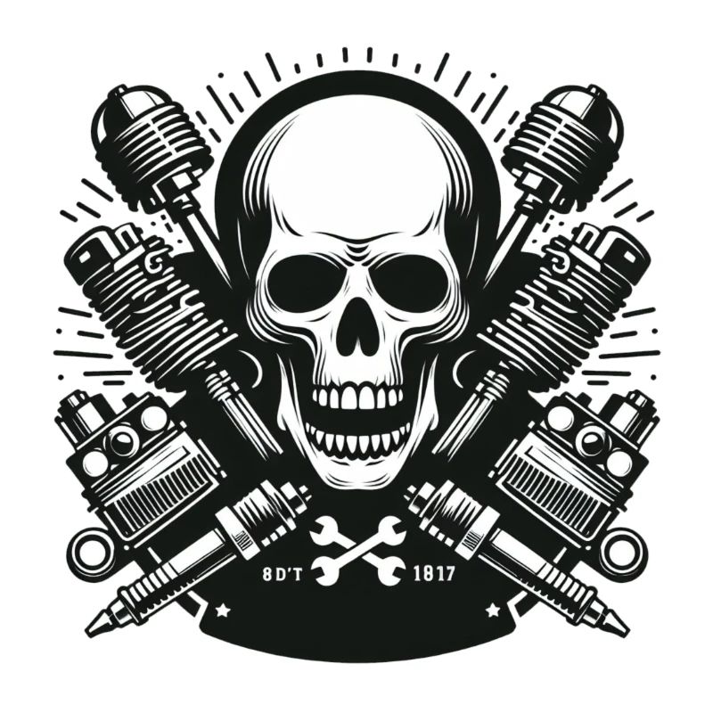 Biker Skull Design 3