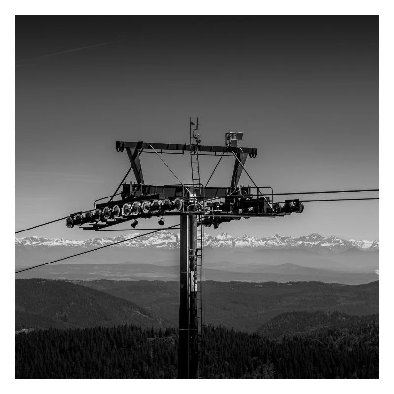 Cable car pillar Feldberg Black Forest Poster Berg