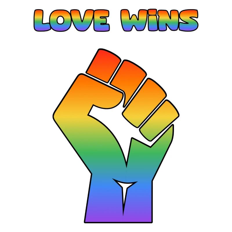 Liebe siegt Pride-Faust Regenbogen