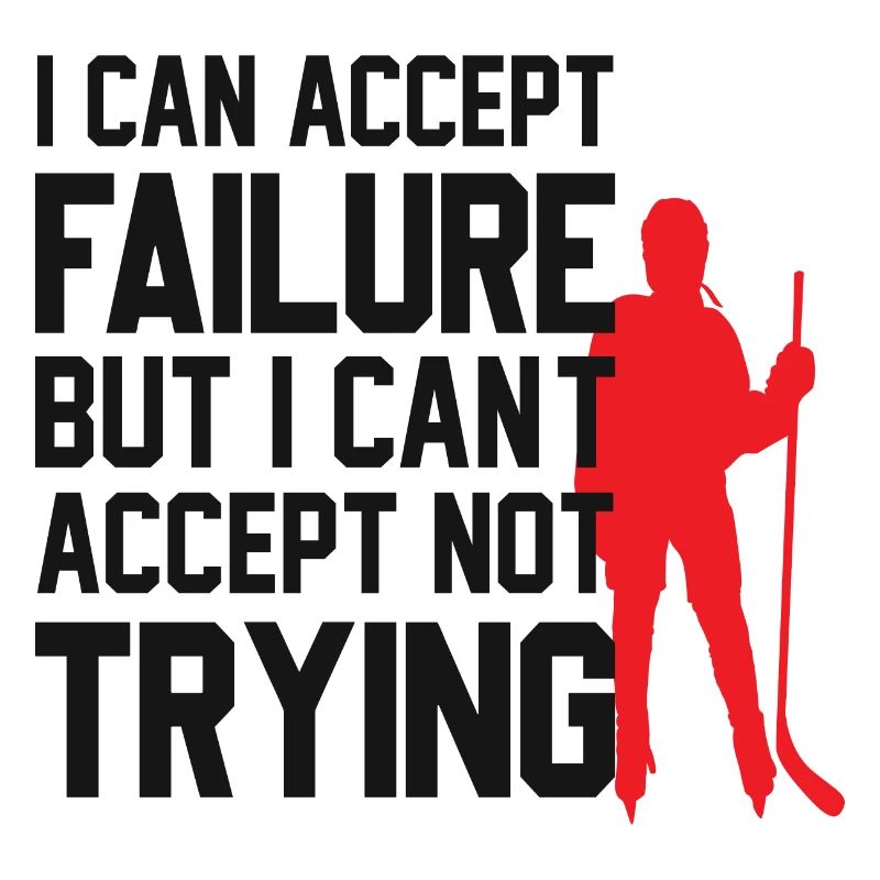 Cooles Eishockey Design mit motivierendem Spruch