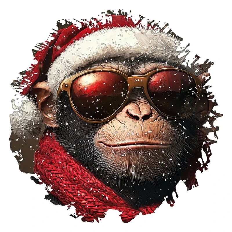 Weihnachtsmann Affe