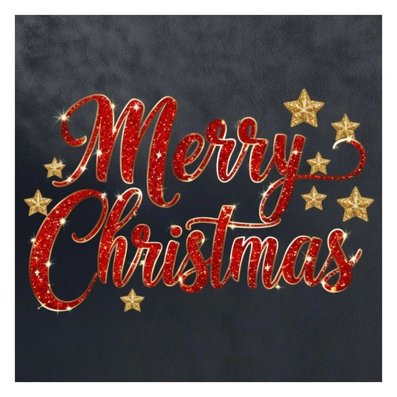 Glitzerndes Merry Christmas Script