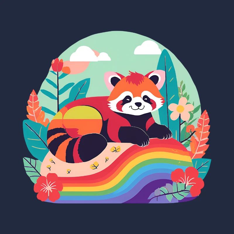 Regenbogenpanda in Ruhe