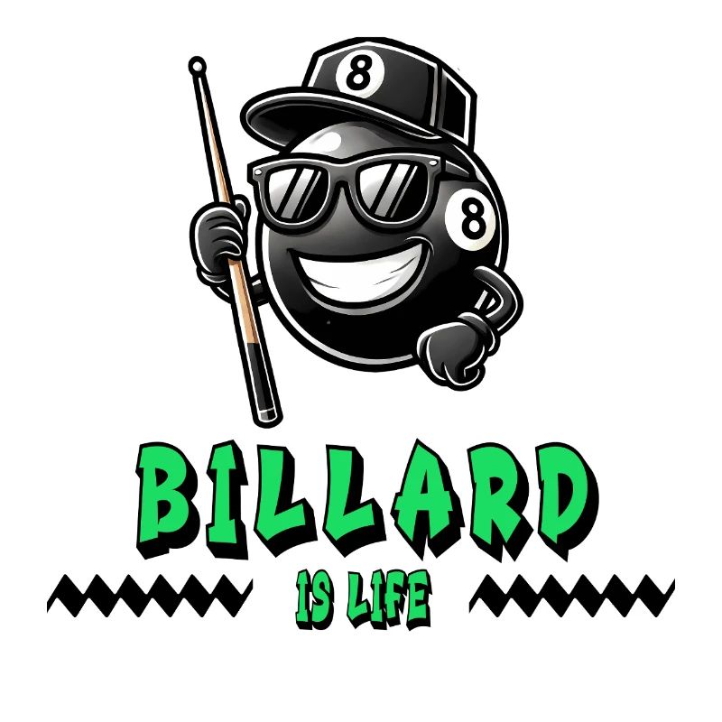 Billard ist Leben – Cooles 8-Ball Design