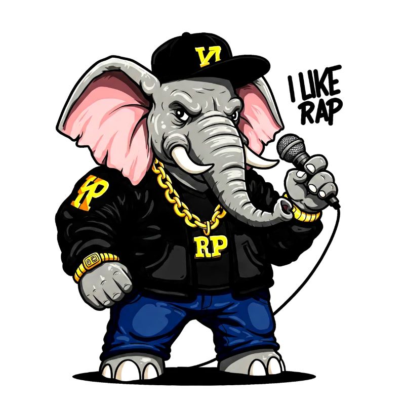 Rapper-Elefant: einzigartiger urbaner Style!