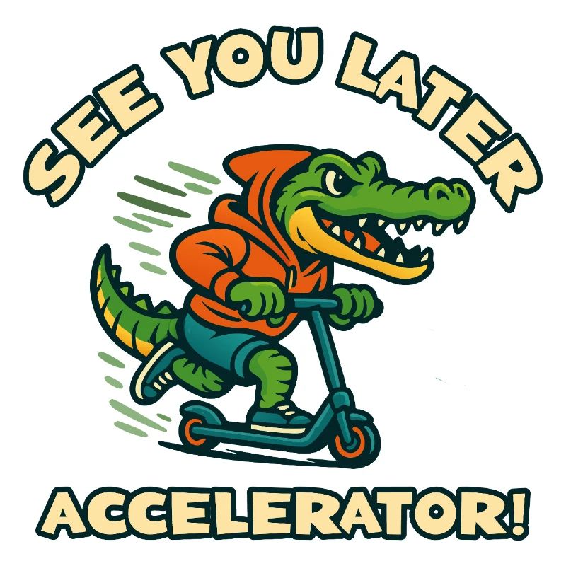 Crocodile en scooter