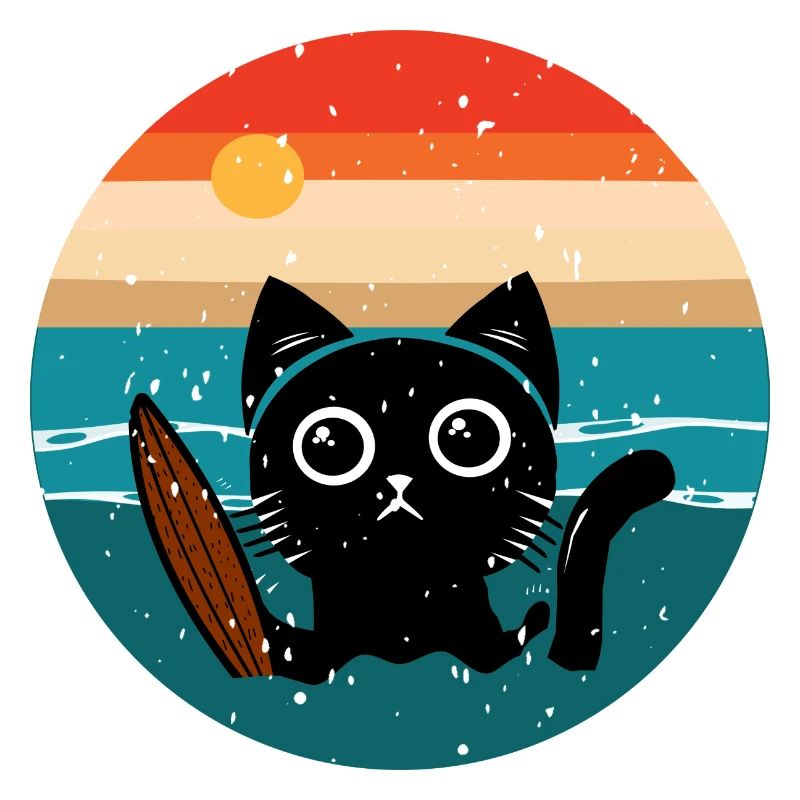 Surfende Katze