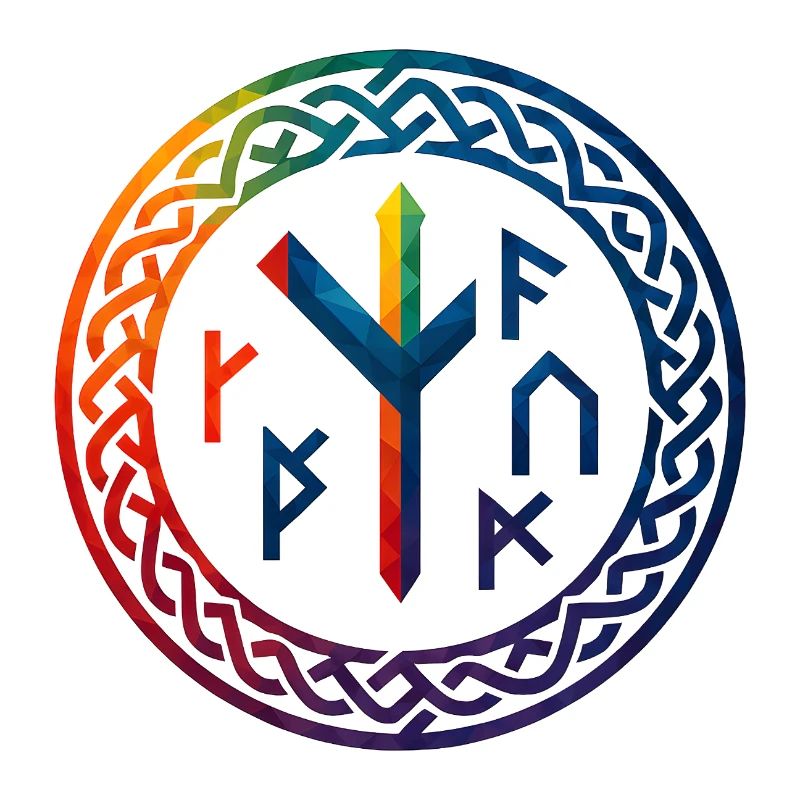 WPAP Polygon Stil - mythischer Runenring