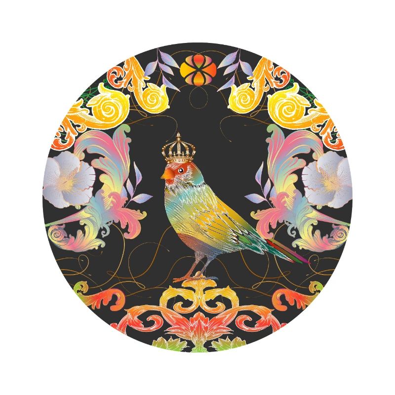 Imaginative Bird with Crown & Ornaments
