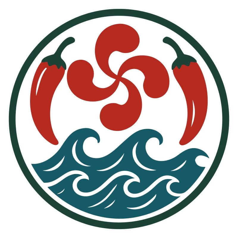 Tribal Spiral Pattern in Red and Blue